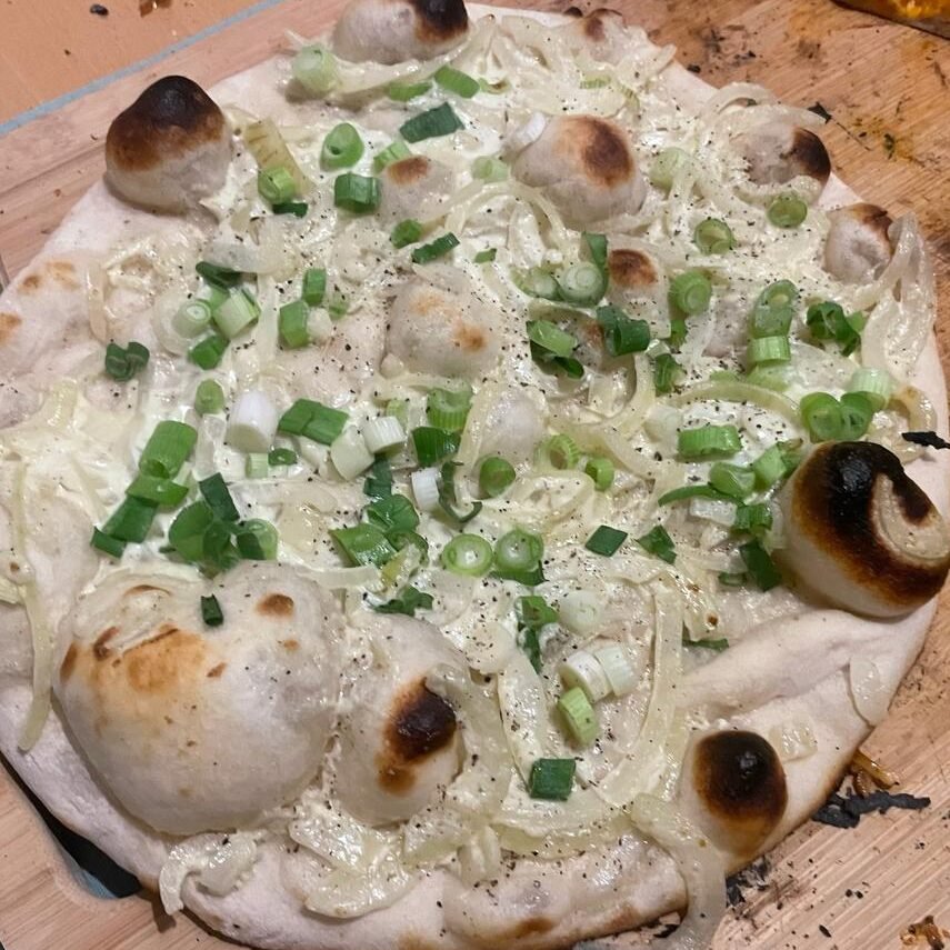 Pizza Flammkuchen vegetarisch – La Cipperia